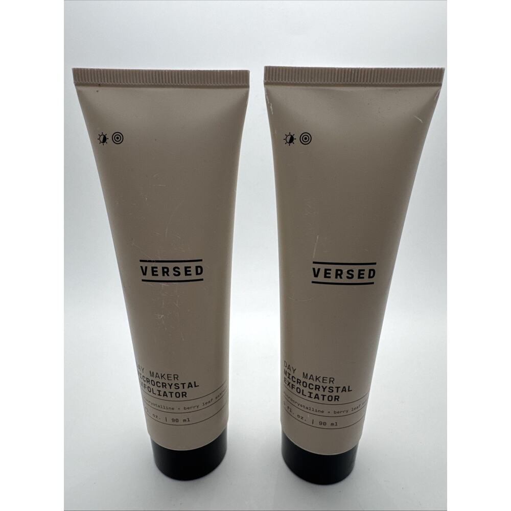 Versed Day Maker Microcrystal Exfoliator Full Size 3 fl oz Pack 2 Ea Sealed